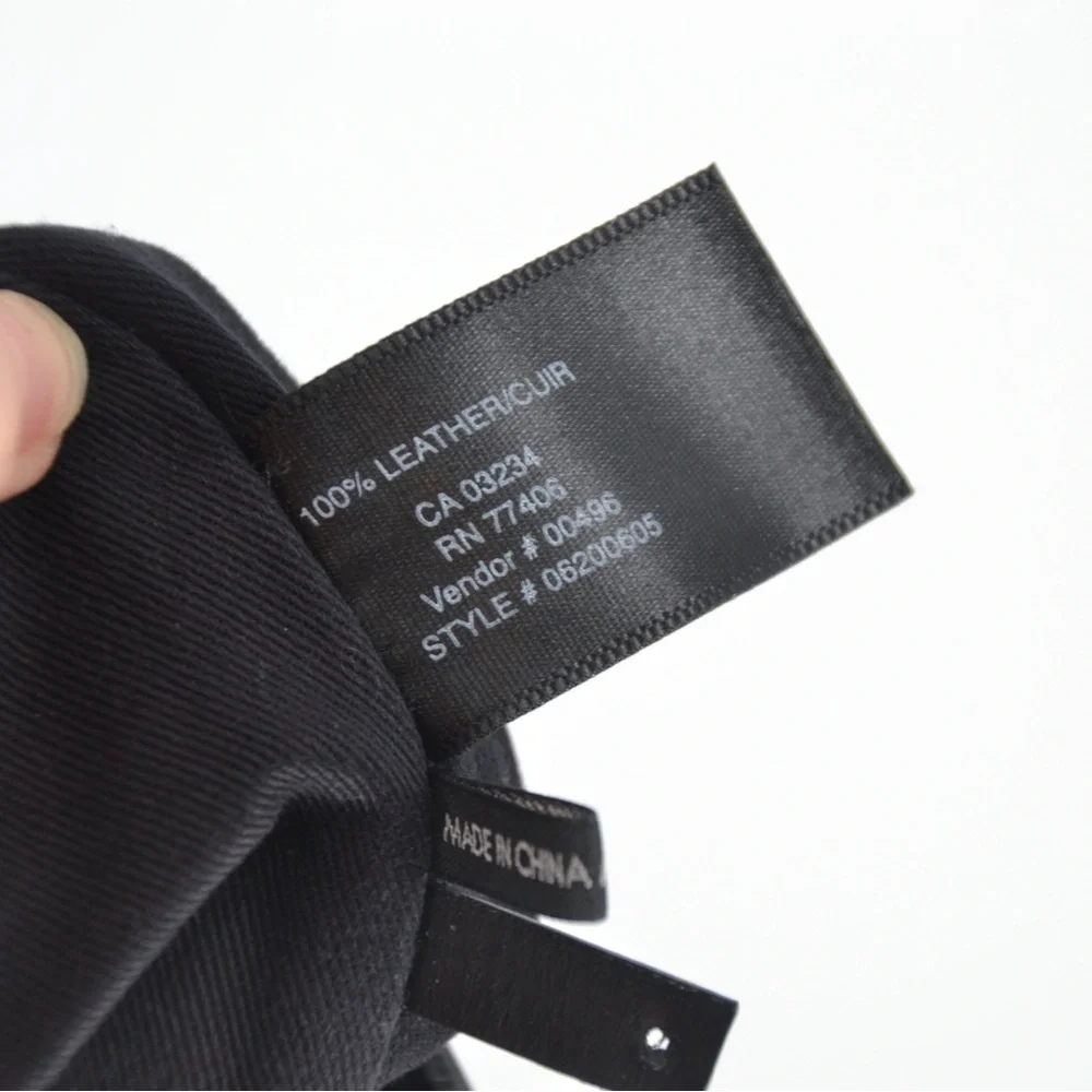 Club Monaco Leather Envelope Folded Clutch Top Zip Black